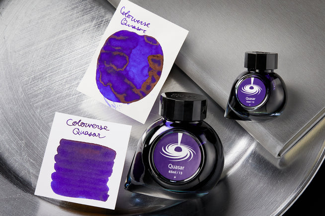 Colorverse Quasar fountain pen ink, swabs, bottles