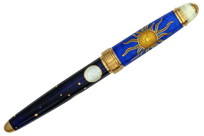 David Ocarson Fountain Pen with sun and moon on white background