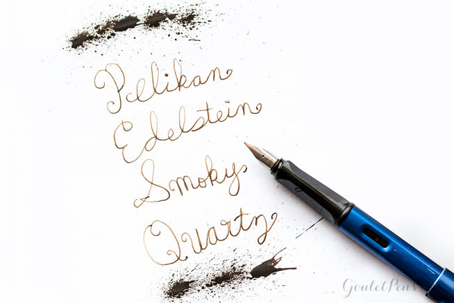 Pelikan Edelstein Smoky Quartz ink splatter and LAMY AL-star