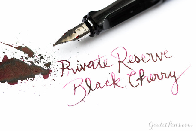 Private Reserve Black Cherry Ink splatter and AL-star