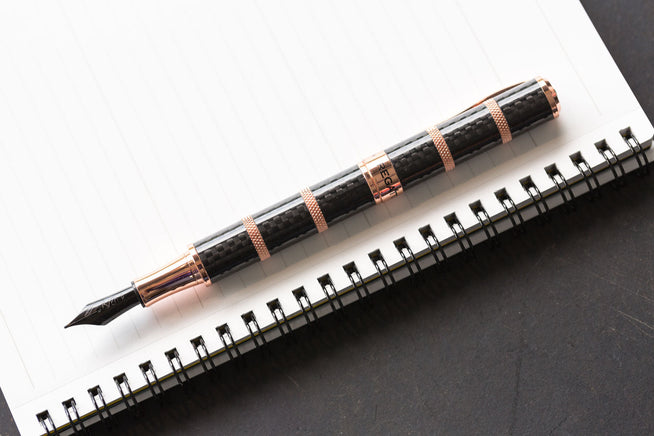 Monteverde Regatta Black carbon fiber and rose gold accents