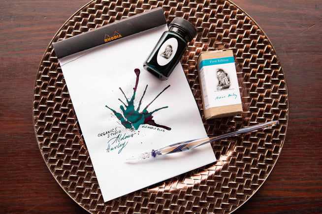 Organics Studio Aldous Huxley Old World Blue, bottle, ink