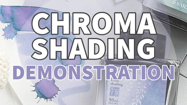 Chromashading demonstration, ink splatter