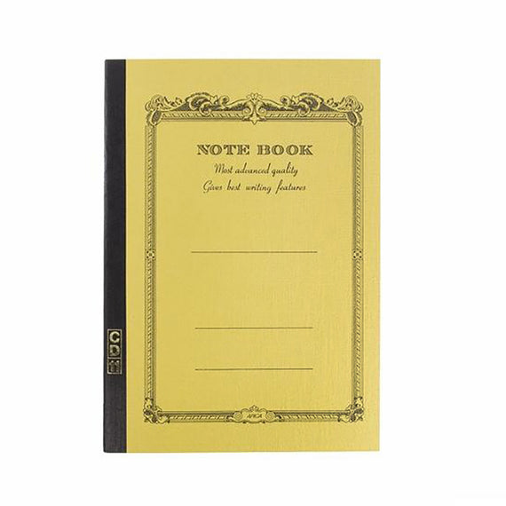 Mustard Yellow notebook on white background