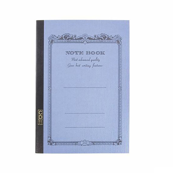 Sky blue notebook on white background