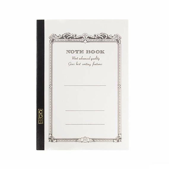 White notebook on white background