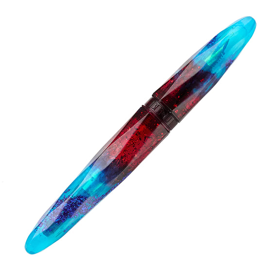 BENU Briolette Fountain Pen - Fiery Azure  on white background