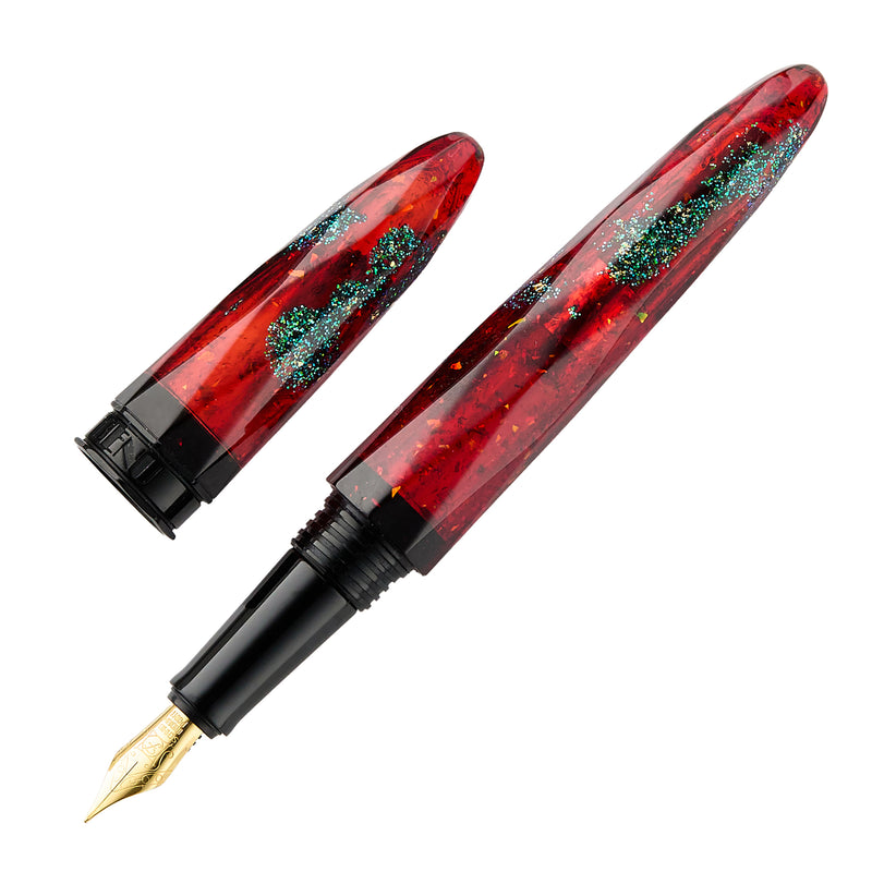 BENU Briolette Fountain Pen - Ruby Forest