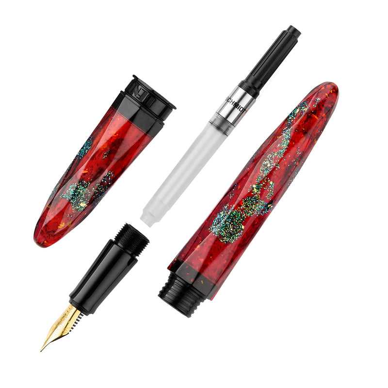 BENU Briolette Fountain Pen - Ruby Forest