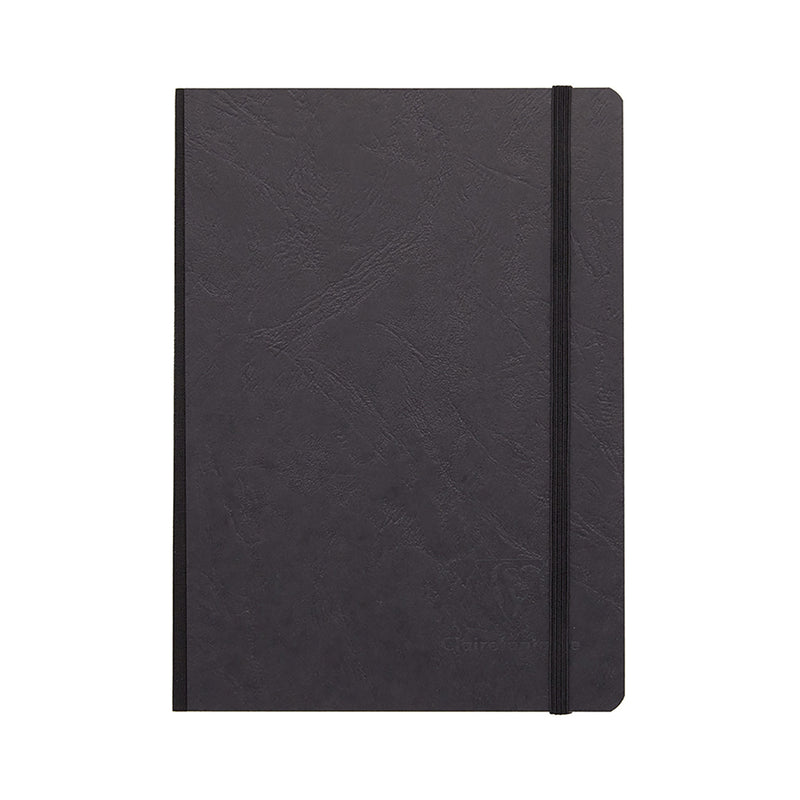 Clairefontaine Basic Clothbound A5 Notebook - Black, Dot Grid