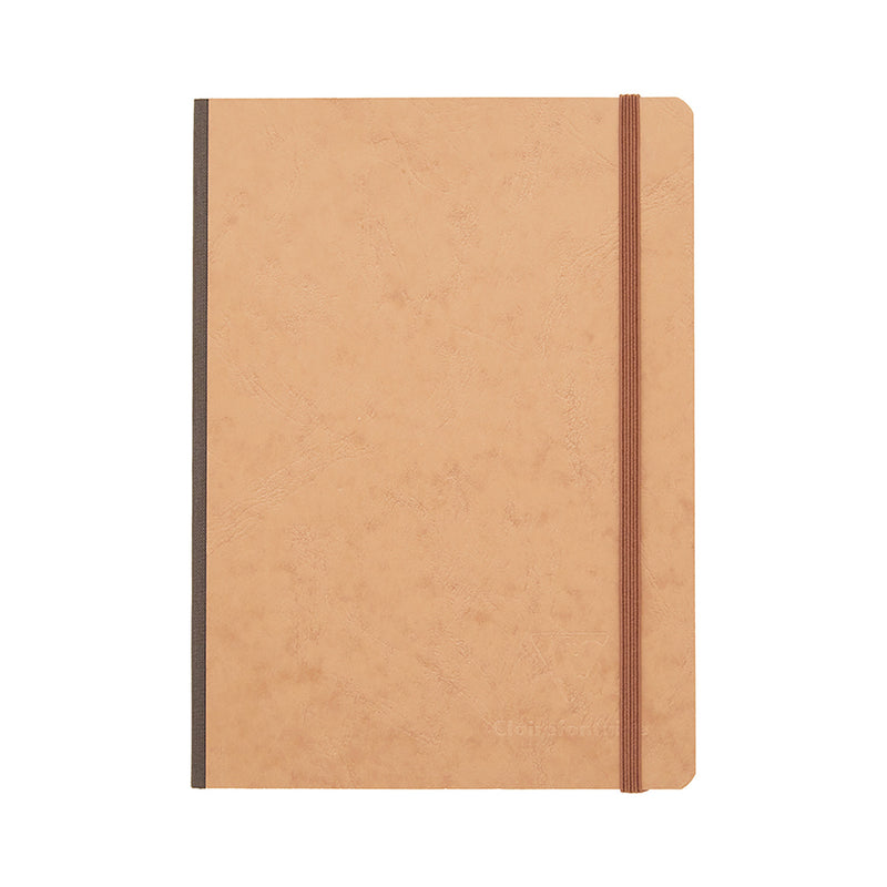 Clairefontaine Basic Clothbound A5 Notebook - Tan, Dot Grid