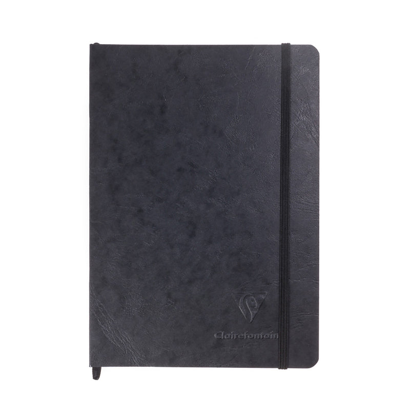 Clairefontaine Basic My Essential A5 Notebook - Black, Dot Grid