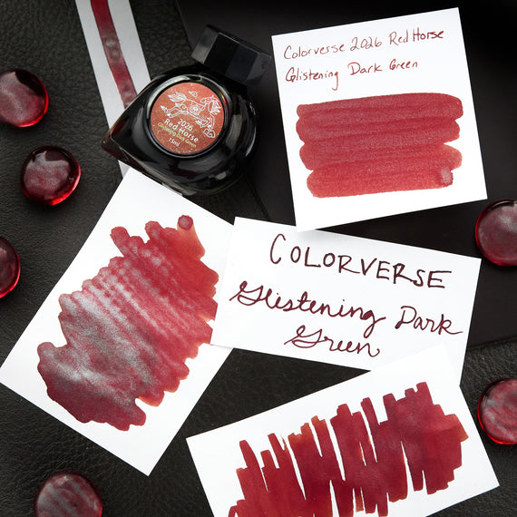 Colorverse Red Horse Glistening Dark Green