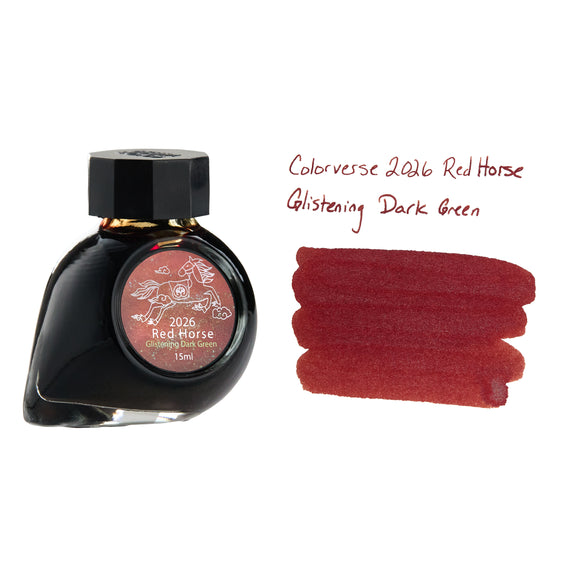 Colorverse Red Horse Glistening Dark Green - 15ml Bottled Ink