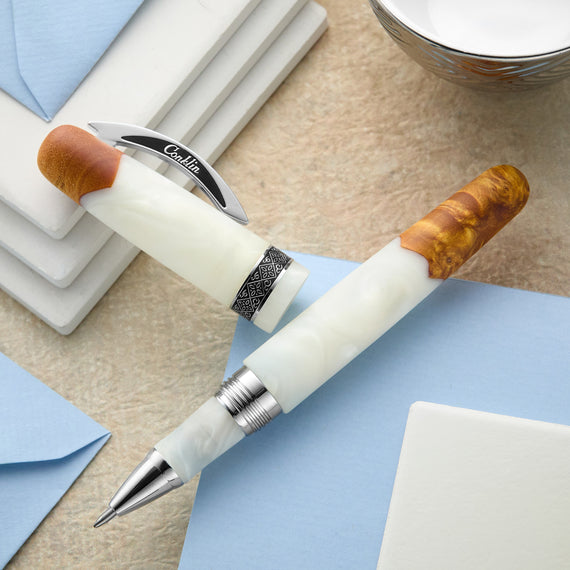 Conklin 1898 Gel Rollerball Pen - Spectra Fusion White (Limited Edition)