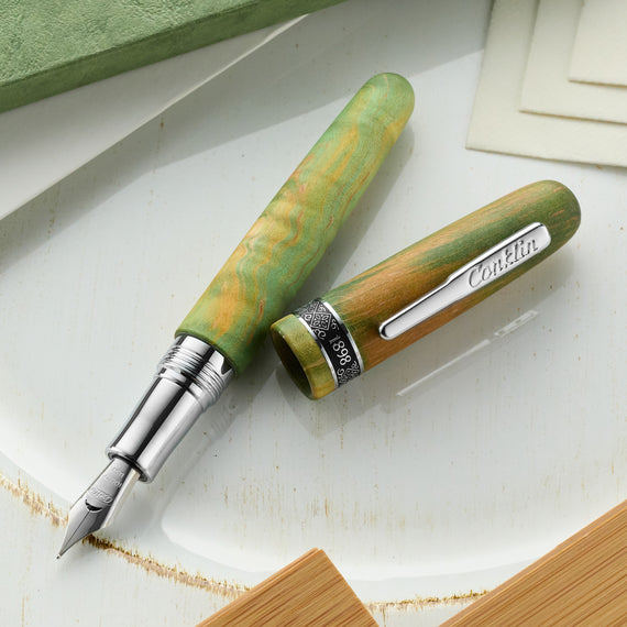 Conklin 1898 Fountain Pen - Stabilized Wood Matte Green (Limited Edition)