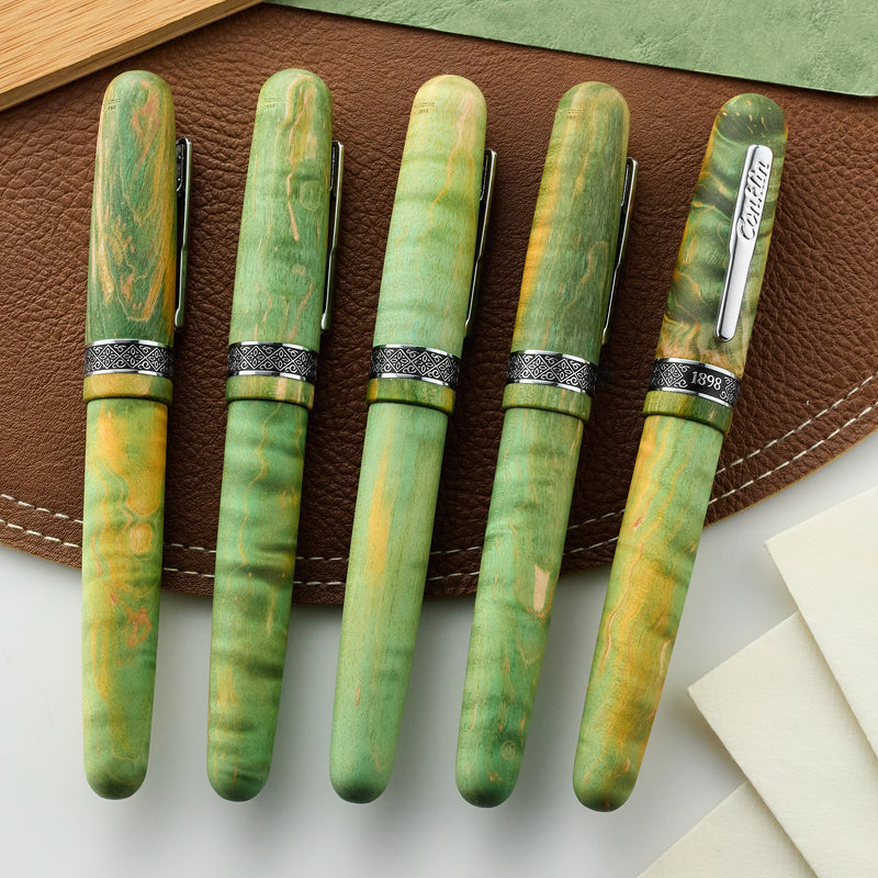 Conklin 1898 Gel Rollerball Pen - Stabilized Wood Matte Green (Limited Edition)