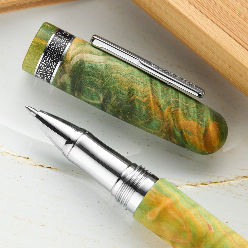 Conklin 1898 Gel Rollerball Pen - Stabilized Wood Matte Green (Limited Edition)