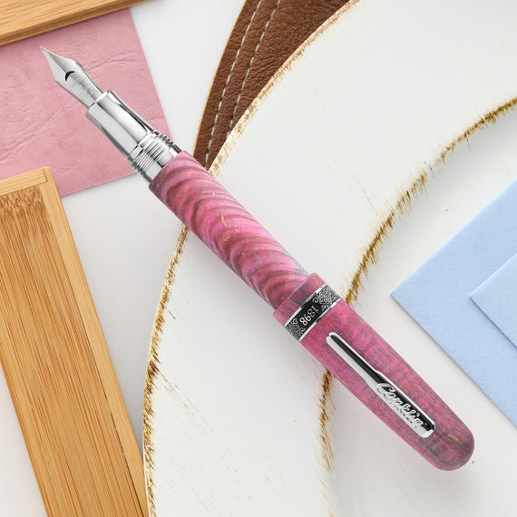 Conklin 1898 Fountain Pen - Stabilized Wood Matte Purple/Pink (Limited Edition)