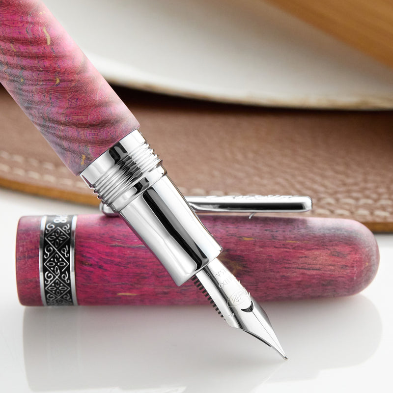 Conklin 1898 Fountain Pen - Stabilized Wood Matte Purple/Pink (Limited Edition)