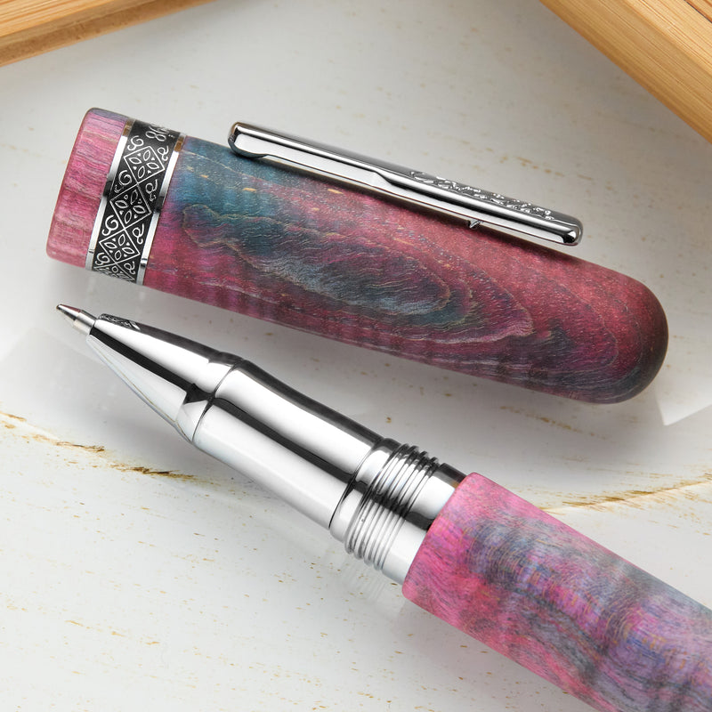 Conklin 1898 Gel Rollerball Pen - Stabilized Wood Matte Purple/Pink (Limited Edition)