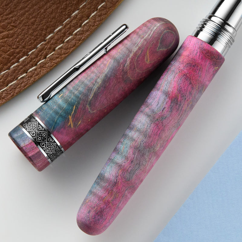 Conklin 1898 Gel Rollerball Pen - Stabilized Wood Matte Purple/Pink (Limited Edition)