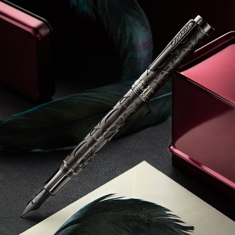 Conklin Endura Deco Crest Fountain Pen - Black (Limited Edition)