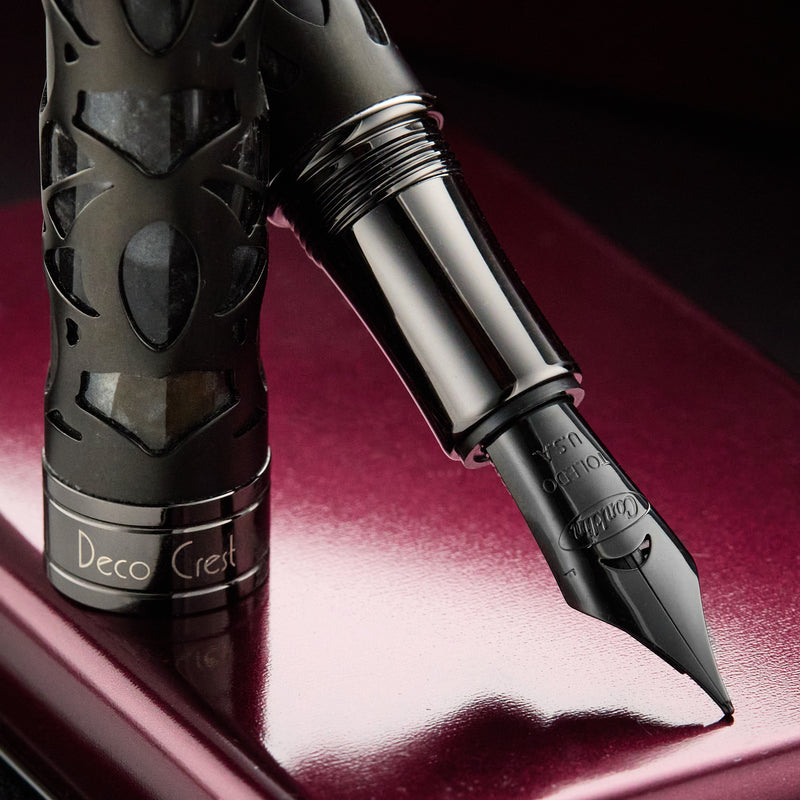 Conklin Endura Deco Crest Fountain Pen - Black (Limited Edition)
