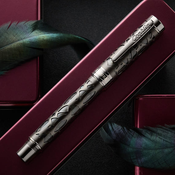 Conklin Endura Deco Crest Fountain Pen - Black (Limited Edition)