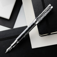 Conklin Endura Epoxy Nights Fountain Pen -  Silver/Black (Special Edition)