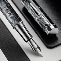 Conklin Endura Epoxy Nights Fountain Pen -  Silver/Black (Special Edition)