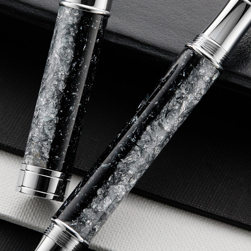 Conklin Endura Epoxy Nights Gel Rollerball -  Silver/Black (Special Edition)