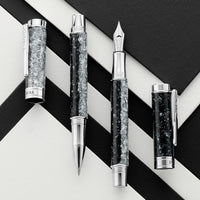 Conklin Endura Epoxy Nights Gel Rollerball -  Silver/Black (Special Edition)