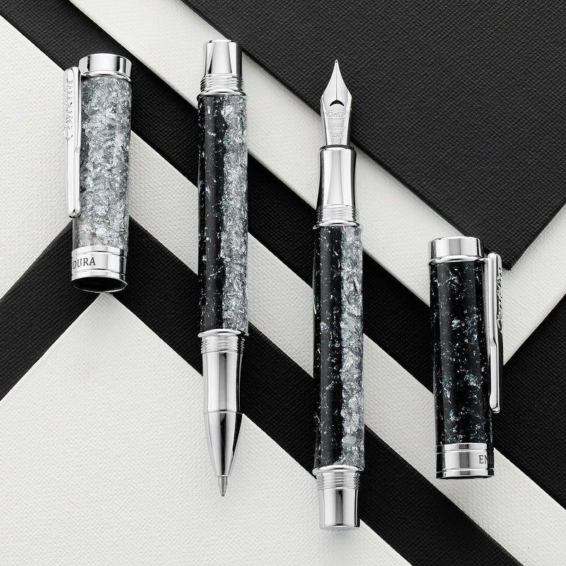 Conklin Endura Epoxy Nights Gel Rollerball -  Silver/Black (Special Edition)