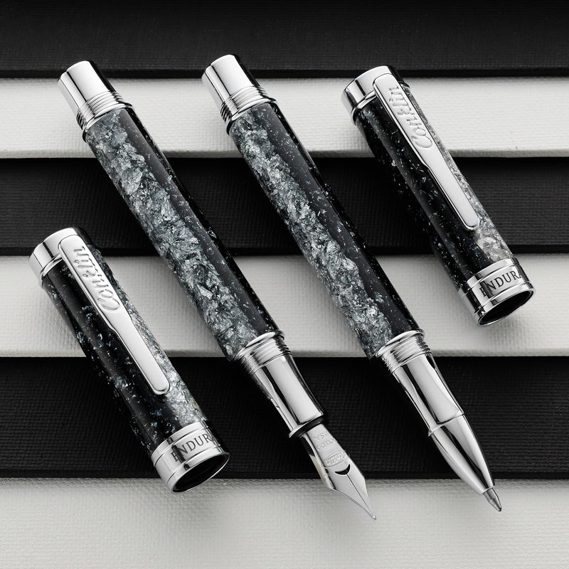 Conklin Endura Epoxy Nights Gel Rollerball -  Silver/Black (Special Edition)