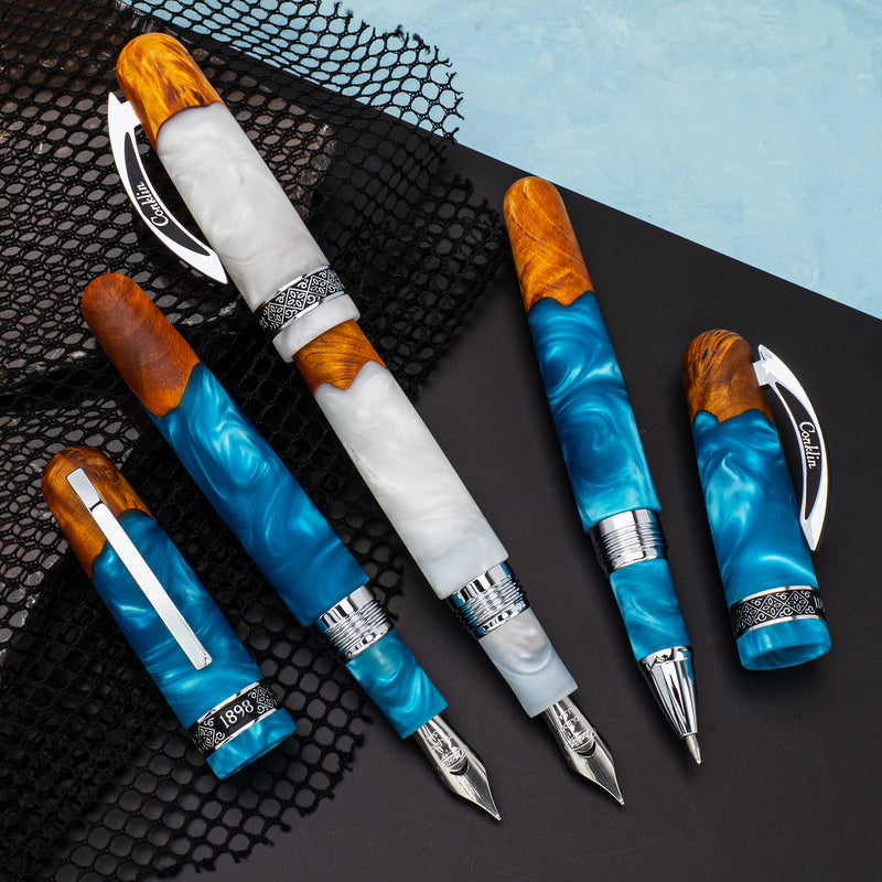Conklin 1898 Gel Rollerball Pen - Spectra Fusion White (Limited Edition)
