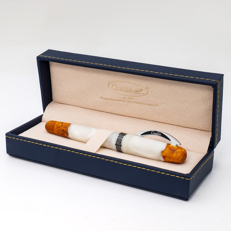 Conklin 1898 Gel Rollerball Pen - Spectra Fusion White (Limited Edition)