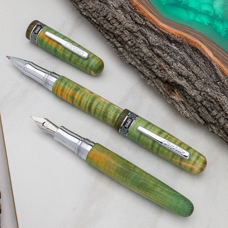 Conklin 1898 Gel Rollerball Pen - Stabilized Wood Matte Green (Limited Edition)