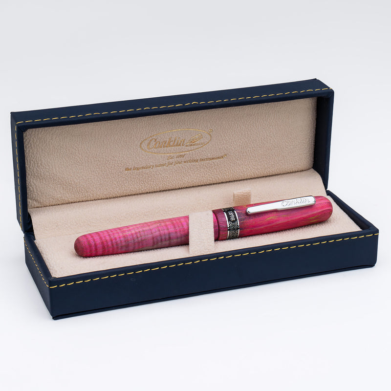 Conklin 1898 Fountain Pen - Stabilized Wood Matte Purple/Pink (Limited Edition)