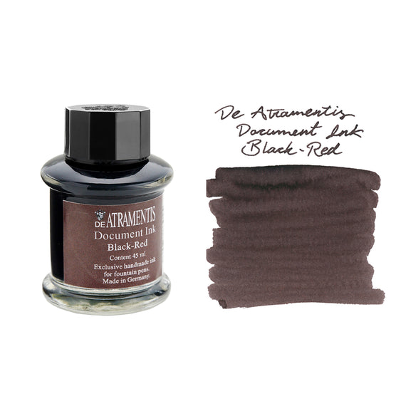 De Atramentis Document Ink Black Red - 45ml Bottled Ink