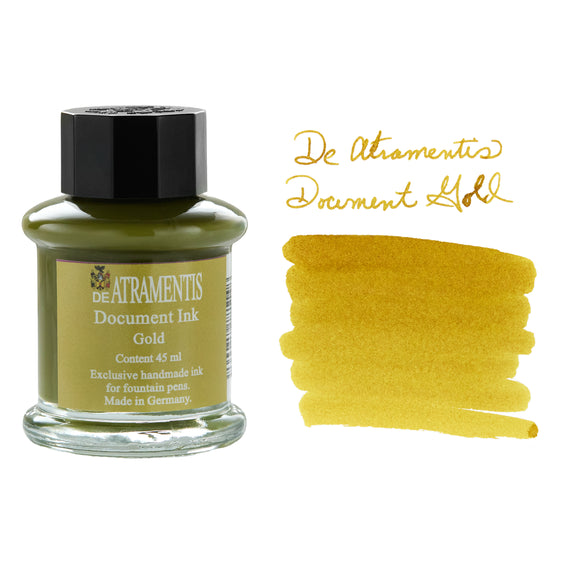 De Atramentis Document Ink Gold - 45ml Bottle