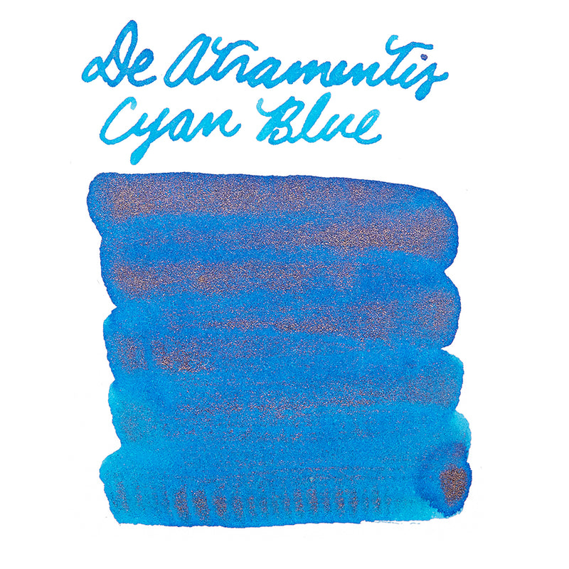 De Atramentis Pearlescent Cyan Blue-Copper - Ink Sample