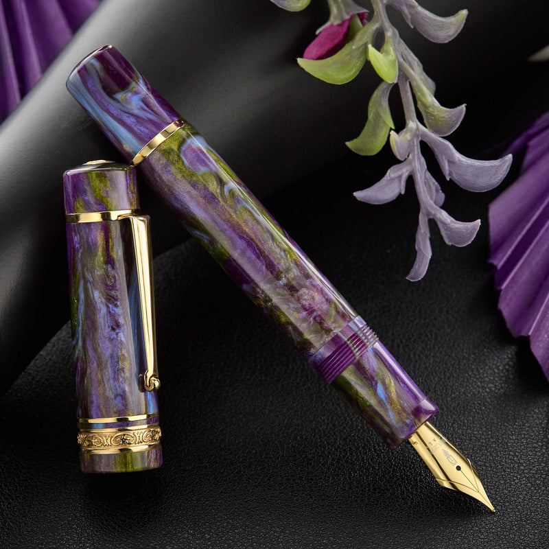 Delta DV Original Mid Size Fountain Pen - Wisteria Walk (Limited Edition)