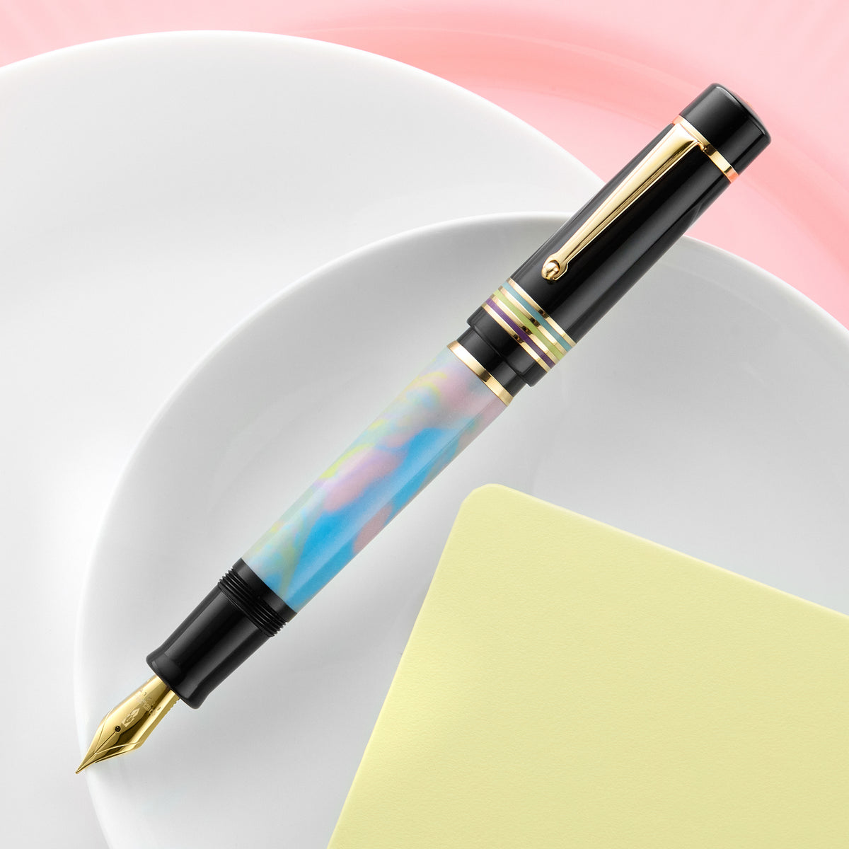 Delta DV Original Mid-Size Fountain Pen - Cosmic Cotton Candy (Limited Edition)