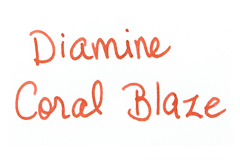 Diamine Forever Coral Blaze - Ink Sample