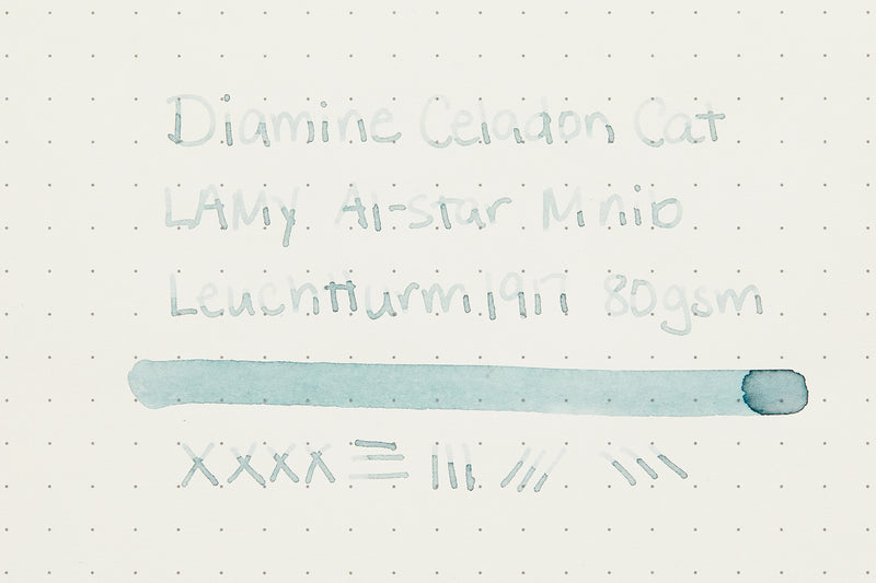 Diamine Celadon Cat - Ink Sample