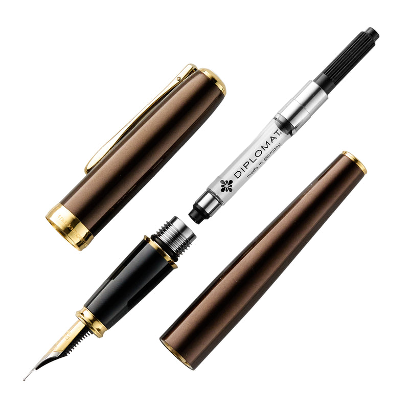 Diplomat Excellence A2 Fountain Pen - Marrakesh Brown/Gold