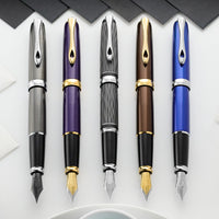Diplomat Excellence A Plus Fountain Pen - Wave Guilloche Lapis Black