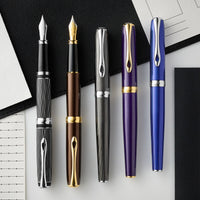 Diplomat Excellence A Plus Fountain Pen - Wave Guilloche Lapis Black
