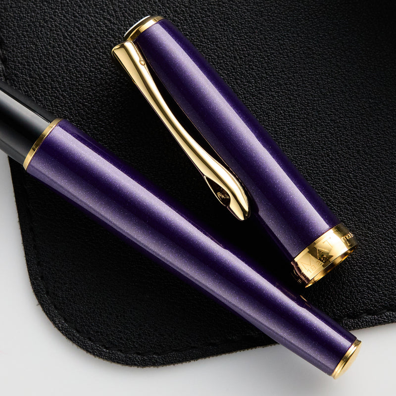Diplomat Excellence A2 Fountain Pen - Violet Rain/Gold